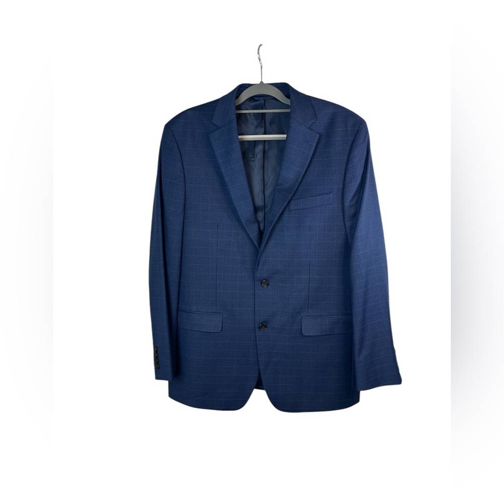 Lauren Ralph Lauren men’s‎ blue plaid two button blazer sport coat size 42 L